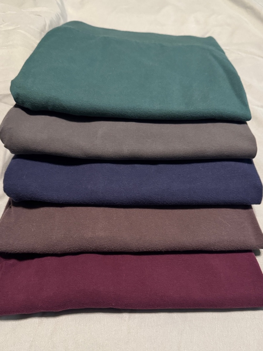 LOGO by Lori Goldstein Leggings Stack โ Teal, Gray, Navy, Brown, Plum